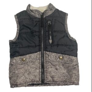 Little Lad Stylish Black and Gray Boys Vest